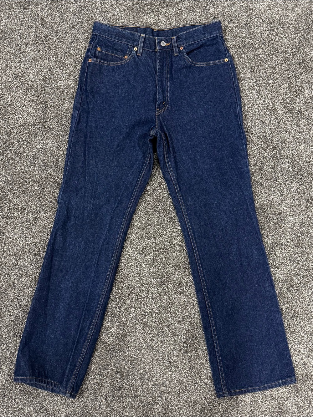 VTG Levis Jeans Men 34x32 Blue 517 Boot Cut Slim Made In USA Dark Wash Denim Y2K